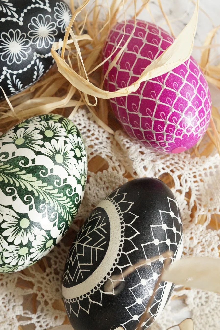 Pisanka batikowa - różne wzory