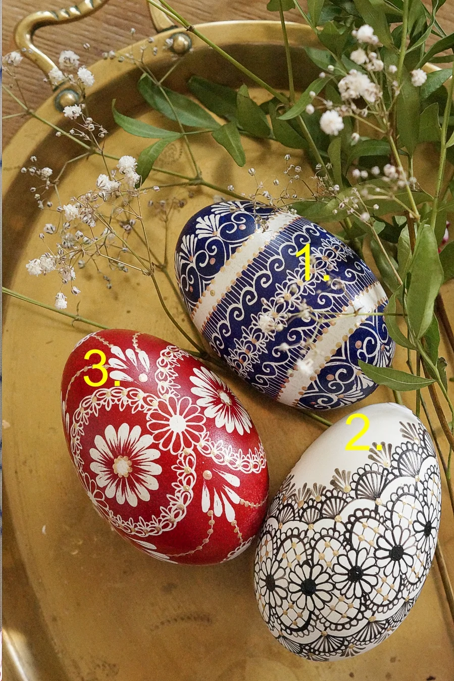 Pisanka batikowa - różne wzory