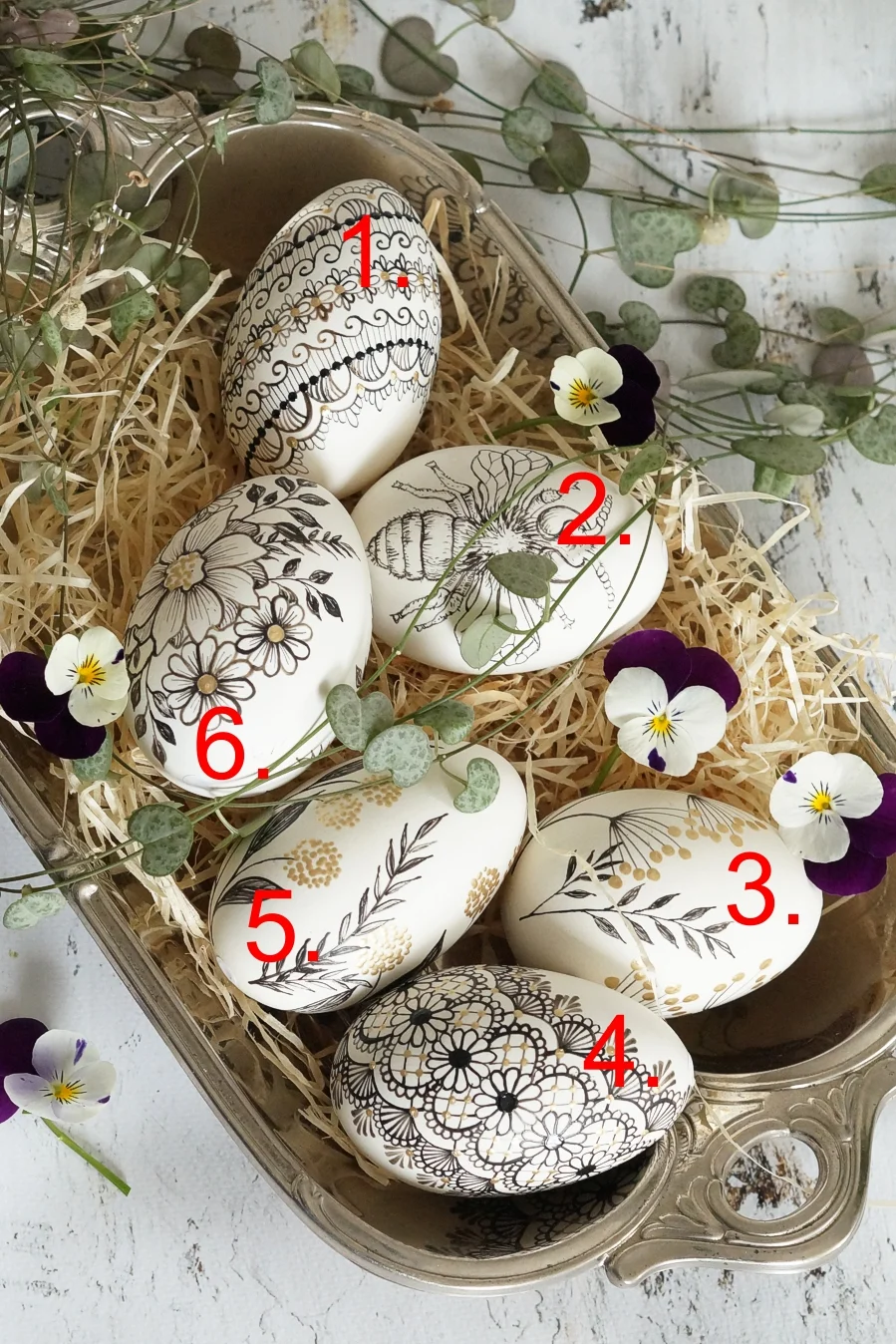 Naturalna pisanka batikowa