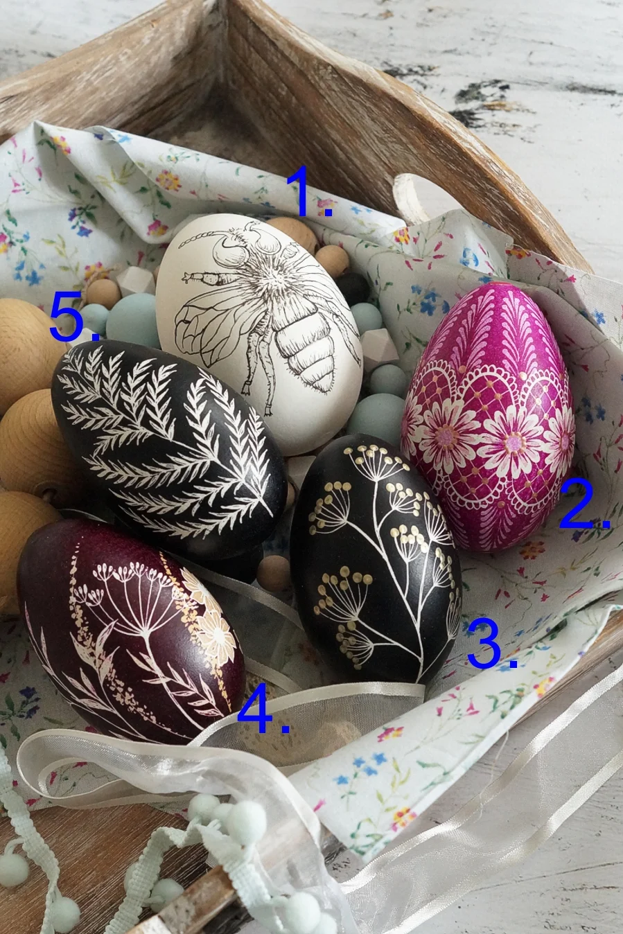 Pisanka batikowa - różne wzory